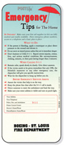 EMERGENCY TIPS FOR THE HOME