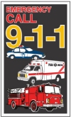 Stock Emergency 9-1-1 Flexible Magnet