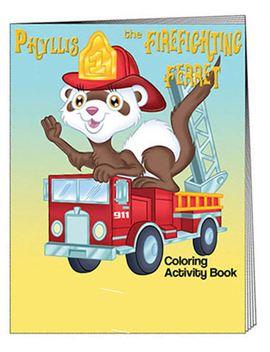 Phyllis the Firefighting Ferret Coloring Activity Book - Imprinted