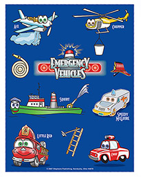 Emergency Vehicles Sticker Sheet