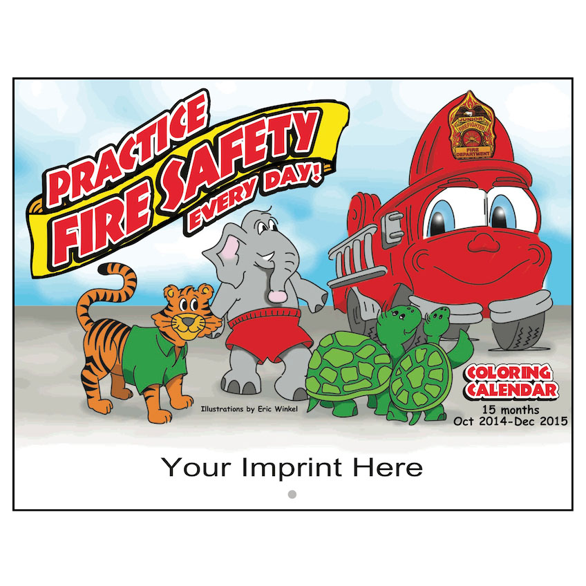 Fire Safety Coloring Calendars (Custom)